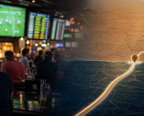 Kansas sports betting revenue editorial illustration