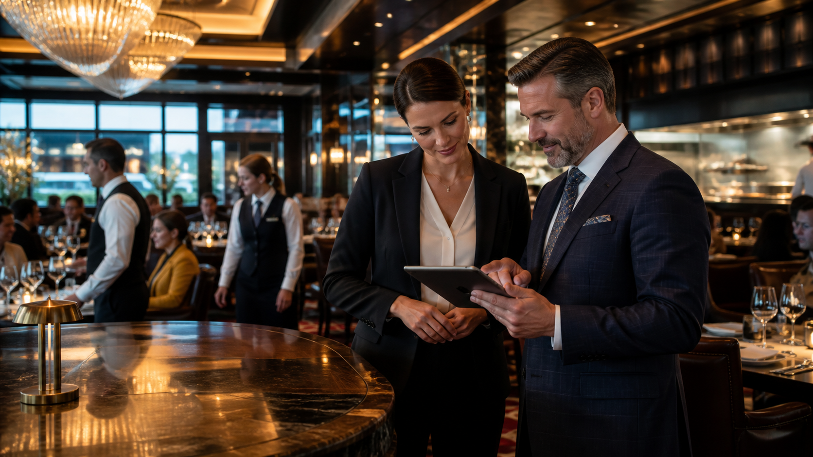 Unbranded Tacoma casino restaurant leadership scene