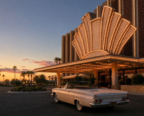 International Hotel Las Vegas editorial illustration