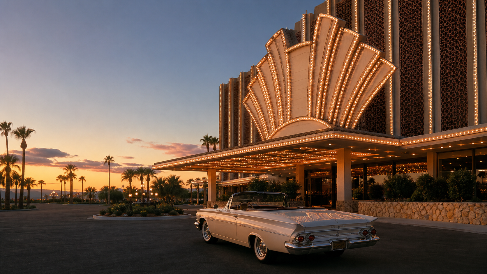 International Hotel Las Vegas editorial illustration