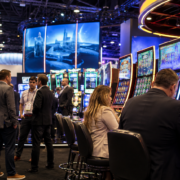 Editorial illustration of a Reno sportsbook launch and Nevada betting kiosks