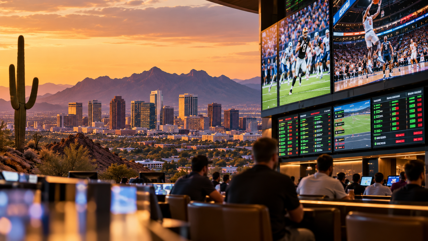 Editorial illustration for Arizona Sports Betting Handle Reaches $582.8 Million in August