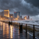 Editorial illustration for Atlantic City Casino Revenue Hit by a Stormy September