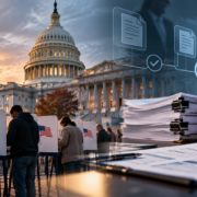 Editorial illustration for Election event contracts draw fresh Senate scrutiny over oversight