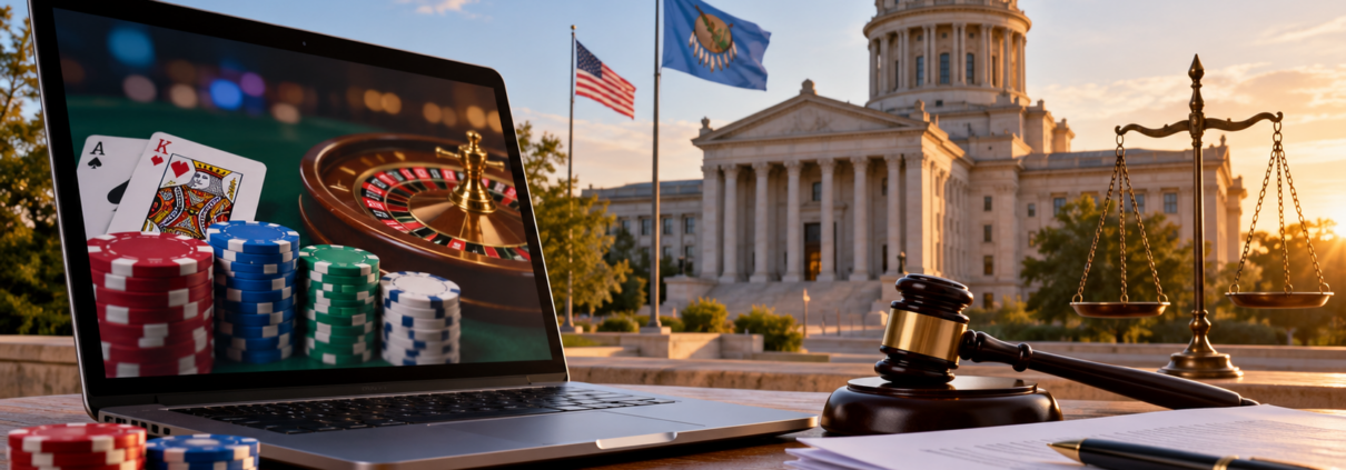Editorial illustration for Oklahoma Sweepstakes Casino Ban: New Enforcement Date Keeps the Sector Under Review