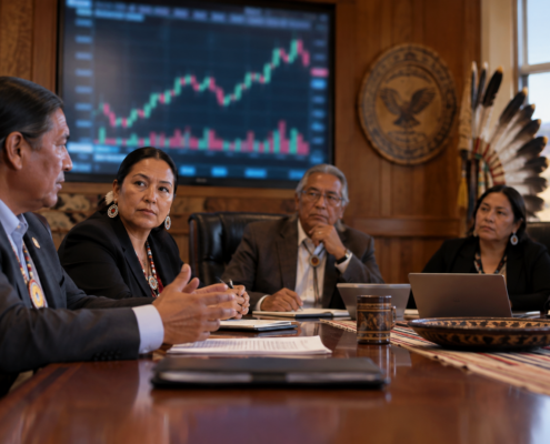 Editorial illustration for Tribal Prediction Markets: Gaming Regulators Seek Supreme Court Review